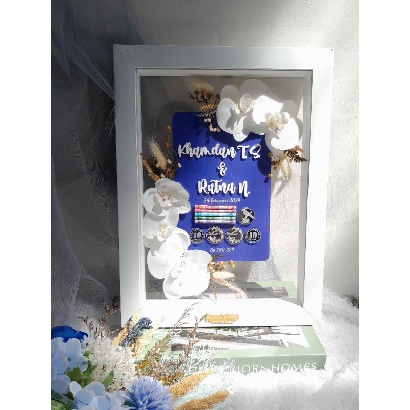 mahar pernikahan frame mahar, frame transparan, mahar akrilik