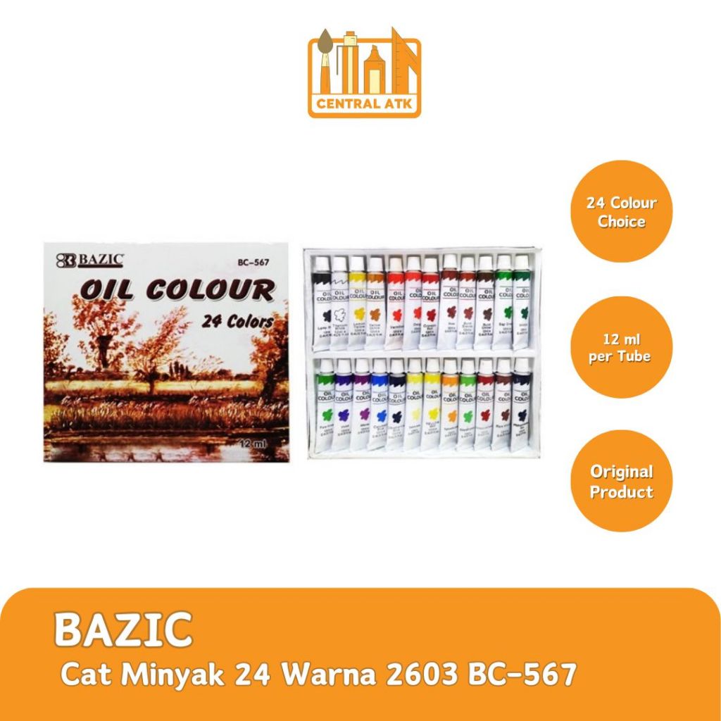 

CAT MINYAK / OIL COLOUR BAZIC 24 WARNA BC-567