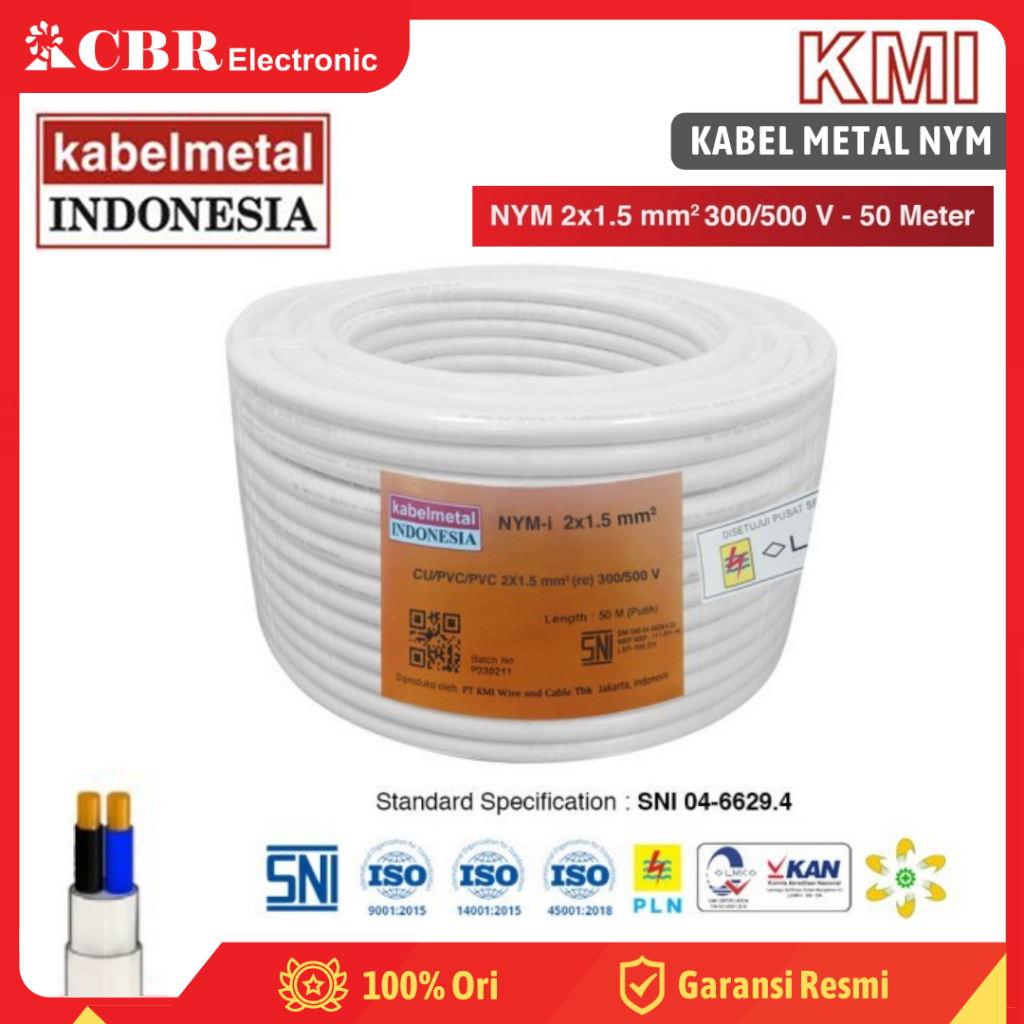 KABEL NYM 50 Meter - Kabel Metal Indonesia Listrik Kawat SNI