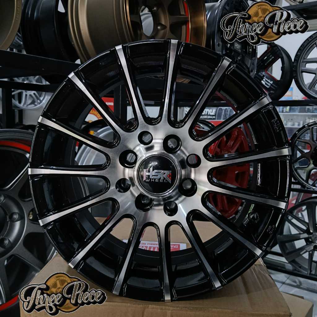 Velg hsr ring 14 lebar 5.5 et 35 two tone |mobil agya, brio, ayla, avanza dll