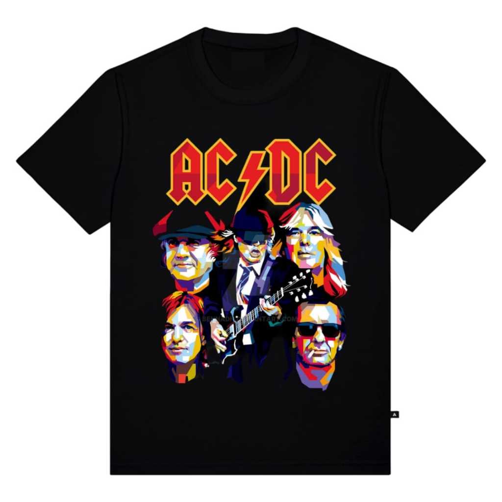Kaos ACDC Personil Art Premium T-Shirt Band AC DC | Kaos Band Rock Metal