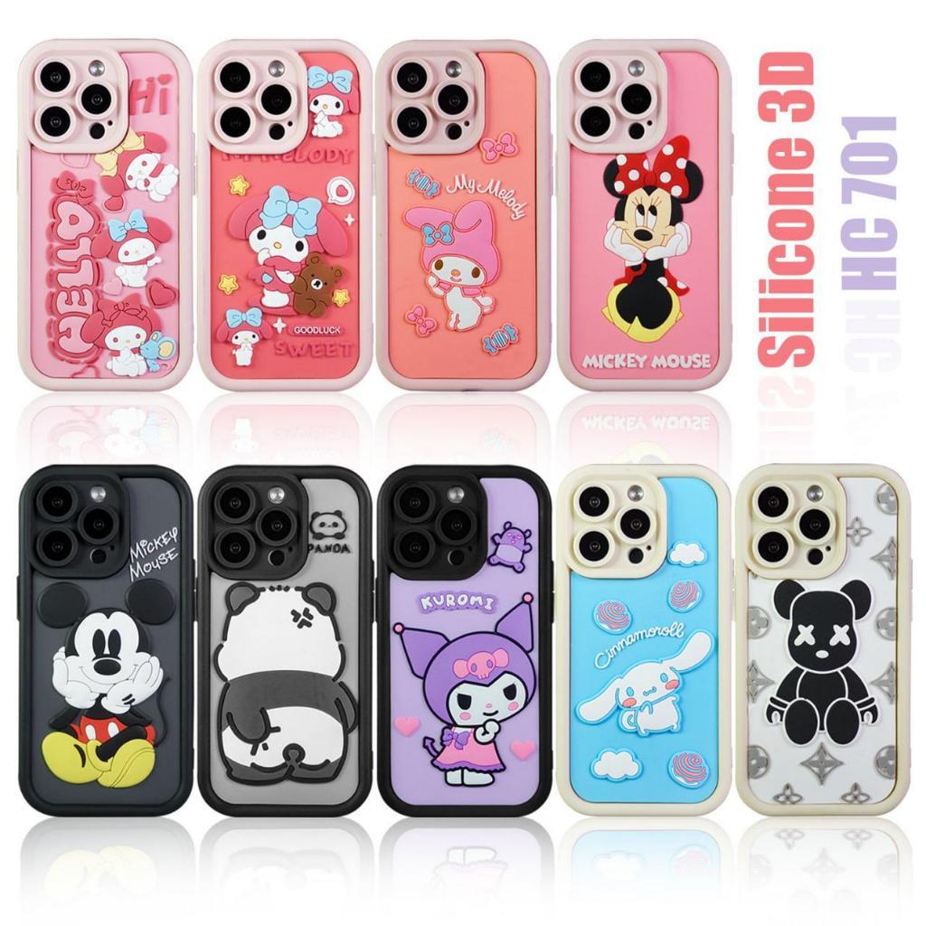 Case Motif Lucu Gambar 3D Casing iPhone 13 | 13 Pro | 13 Pro Max | 14 | 14 Pro | 14 Pro Max Case Sil