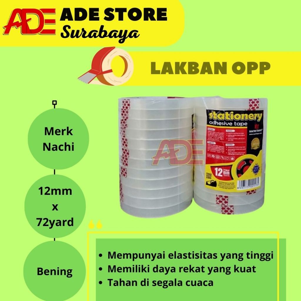 

Lakban 12mm bening