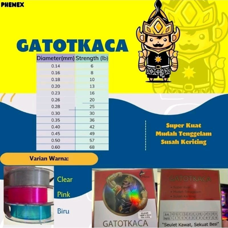 SENAR PHENEX GATOTKACA 150M / Gatot Kaca