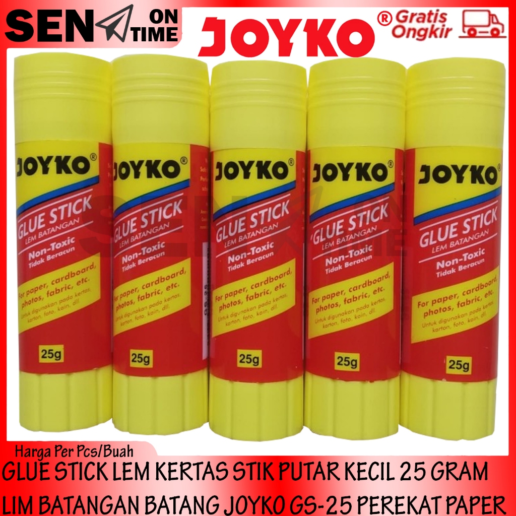 

Joyko Glue Stick 25gr Gs-25 Lem Kertas Foto Materai Karton Kain Stik Putar Putih Kecil 25 Gram Lim Batangan Batang Perekat Paper Elem Serbaguna NonToxic Alat Perlengkapan Sekolah Kantor Daya Rekatkan Lekat Perekat Kuat Teguh