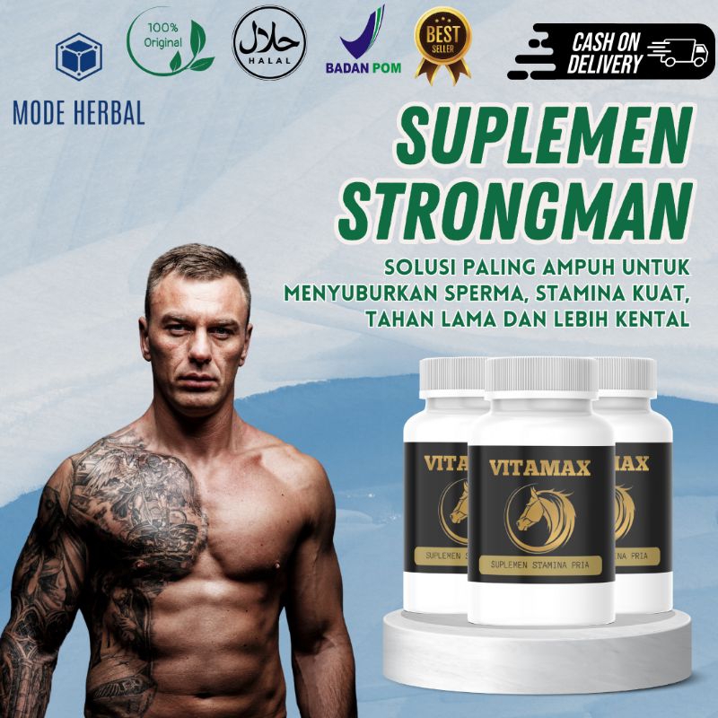 VITAMAX OBAT KUAT PRIA ISI 30 Kapsul Suplemen Strongman Pria Tangguh-Vitamin pria tangguh