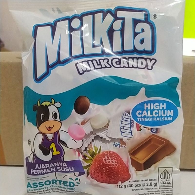 

milkita sak isi 40pcs permen milkita milk candy