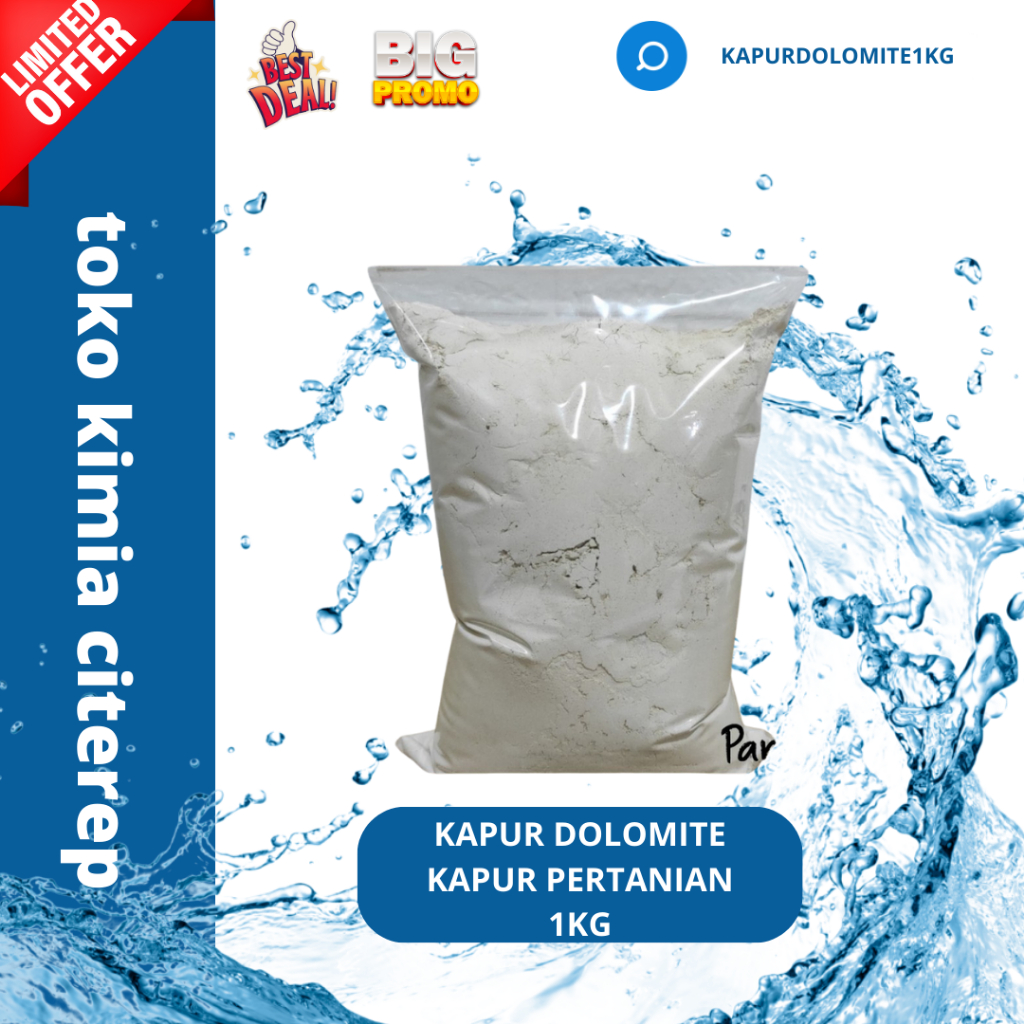 Pupuk Pertanian Kapur Dolomite kapur Pertanian Kemasan 1 Kg