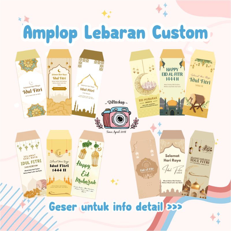 Amplop Lebaran Idul Fitri Custom (Large) / Amplop Lebaran Custom / Custom Amplop Lebaran