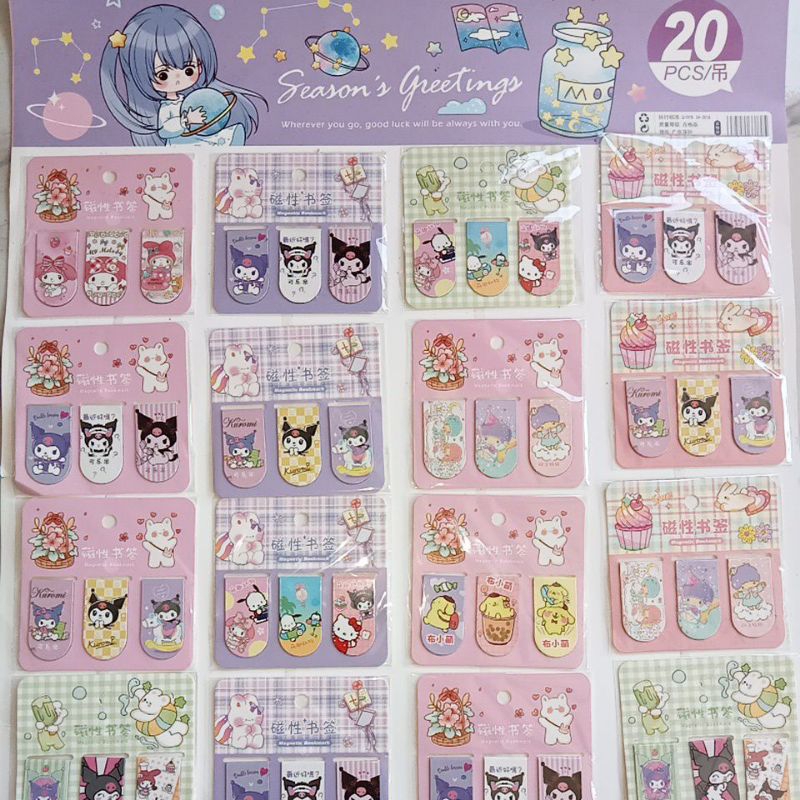 

PEMBATAS BUKU MAGNET SANRIO isi 3 pcs