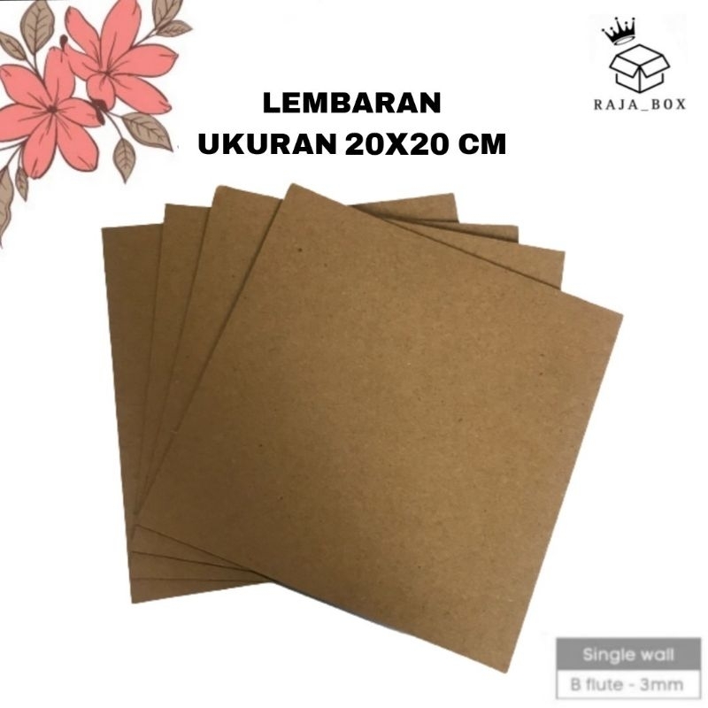 

Lembaran Kardus 20x20 Bahan Kardus Lembaran B flute
