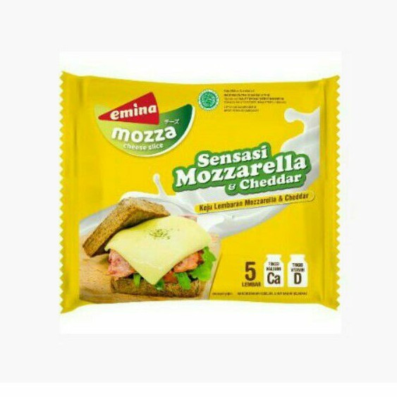 

Keju EMINA Mozzarella Slice Lembaran Isi 5 Pcs Kemasan 75 Gram