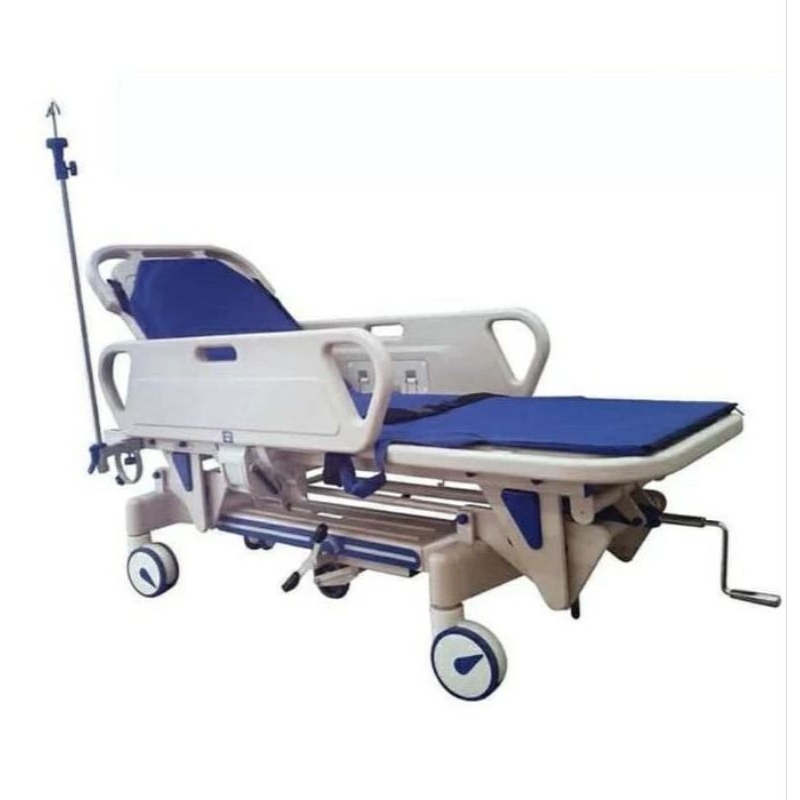 Brangkar UGD Dorong Pasien YQC-2R | Brancard IGD Hi-Lo Emergency ABS Bed | Medicial Rumah Sakit