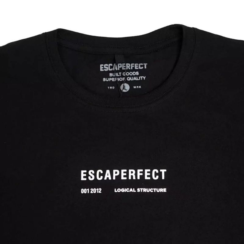 KAOS DISTRO ESCAPE PERFECT logical structure COCOK UNTUK PRIA DAN WANITA BAHAN KATUN COMBED 30S