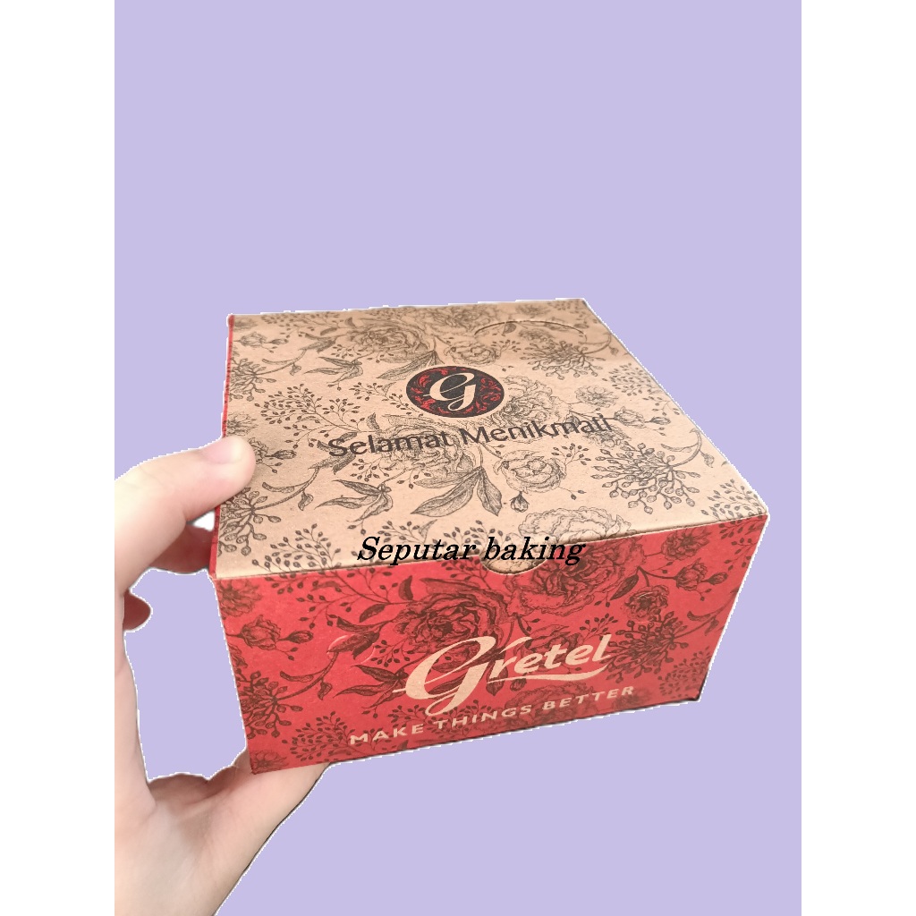 

Kotak kue GS Brown 12x12 (1pak=100pcs) / snack box
