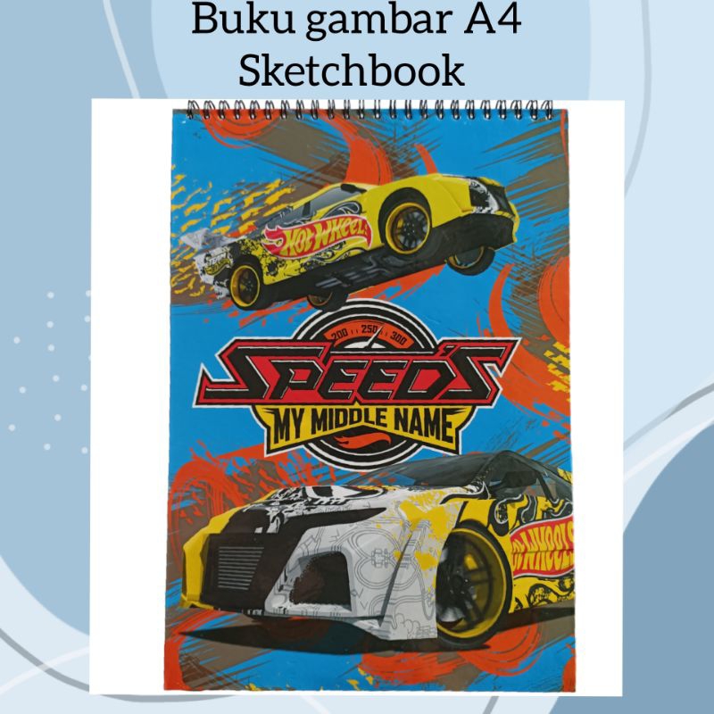 

sketchbook A4 karakter mobil/ Buku gambar A4 karakter/ sketchbook 45L