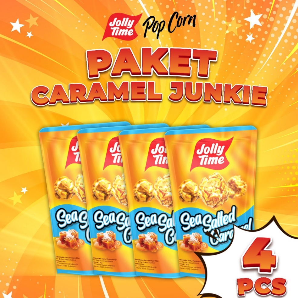 

KODE I99P Jolly Time Popcorn Paket Caramel Junkie 4 pcs Sea Salted Caramel Live