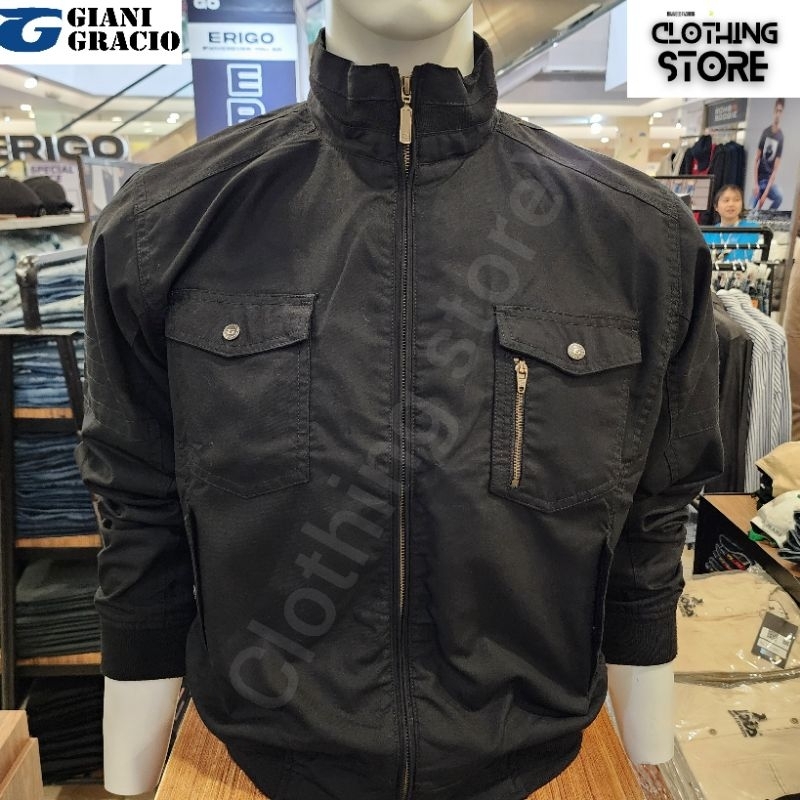GIANI GRACIO ORIGINAL jacket pria lengan panjang hitam G5310300504