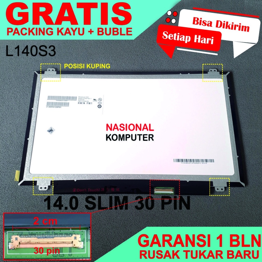 ART G27E Layar LCD LED laptop Acer Aspire ES1431 ES1432