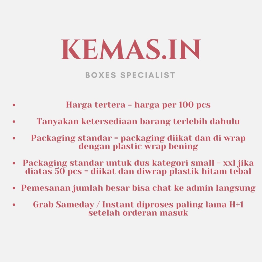 

RB (100 PCS TERMURAH) Kardus 25x25x5 cm dusbox dus packing kardus box Die Cut & Easy Usage Box Pizza
