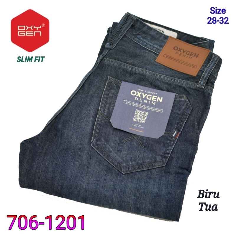 Celana Jeans Pria Oxygen 706-1201 Slim Fit