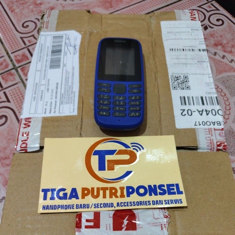 NOKIA 105 SECOND SINYAL ALL OPERATOR KELENGKAPAN HP BATERAI DAN CHARGER