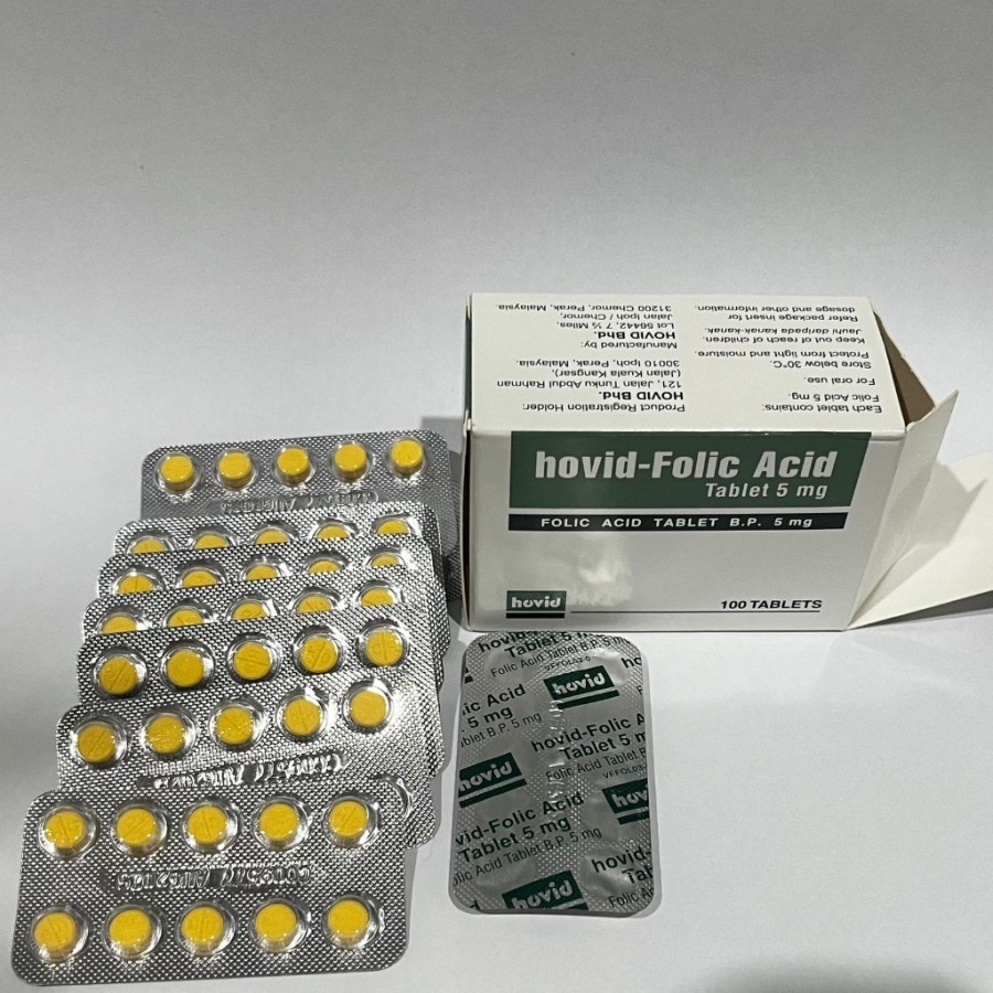 Hovid Folic Acid 5mg isi 100 tablet