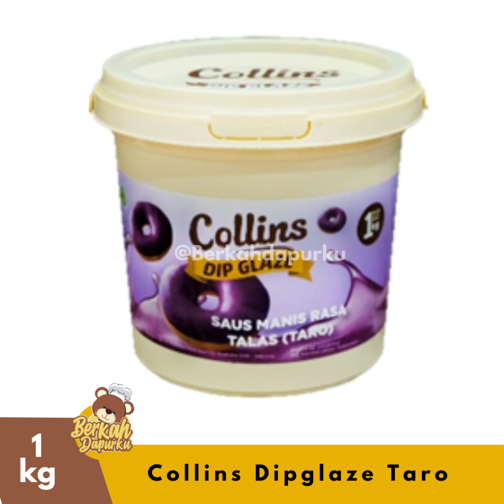 

Collins Dip Glaze Taro 1Kg Selai Topping Kue, Donat