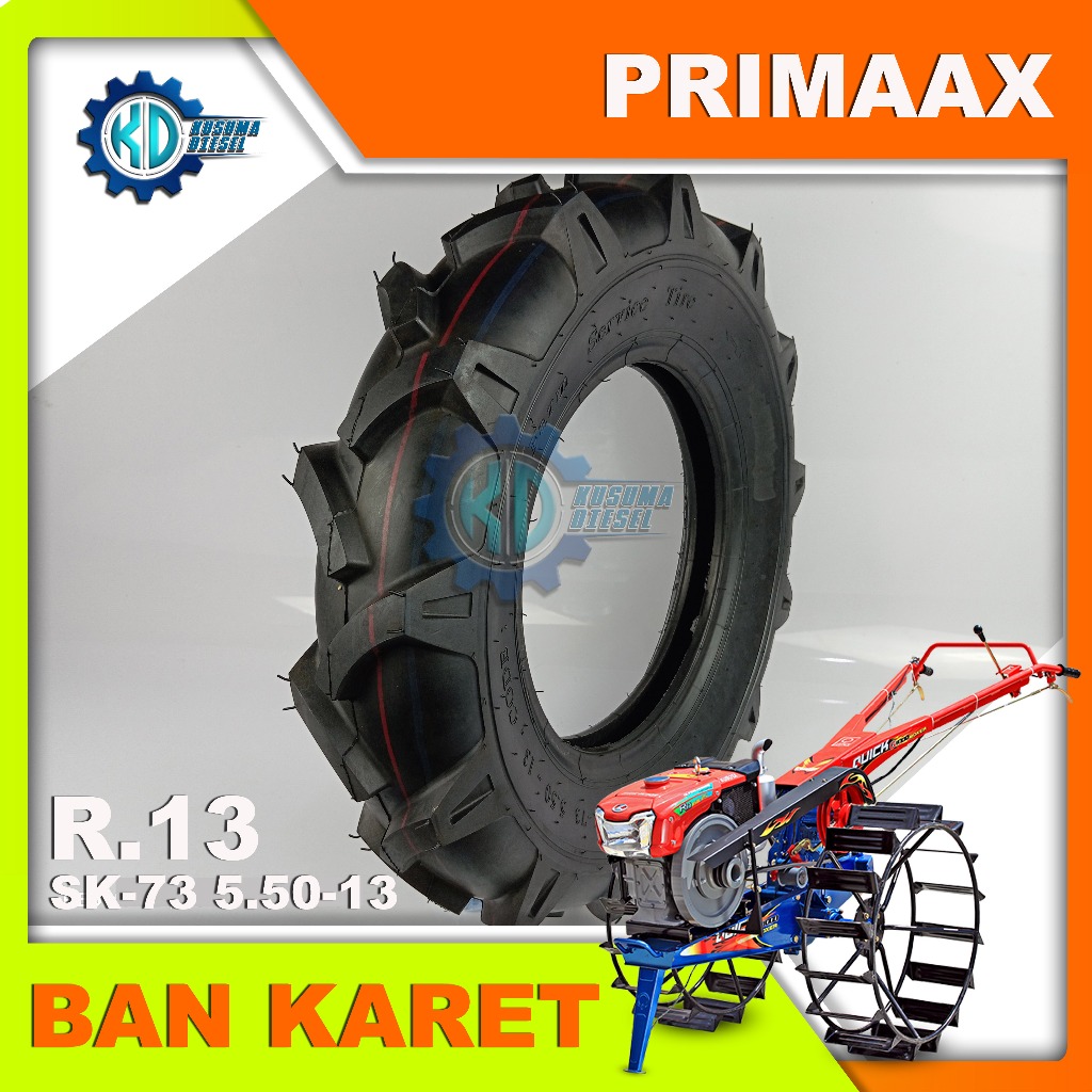 BAN KARET TRAKTOR QUICK G1000 RING 13 - SK-73 5.50-13 - BAN LUAR - RUBBER TIRE - PRIMAAX - RODA KARE
