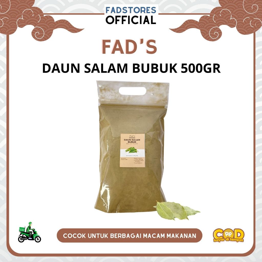 

Daun Salam Bubuk 500gr - Bay Leaves Powder 500gr - Fad's Rempah Bubuk