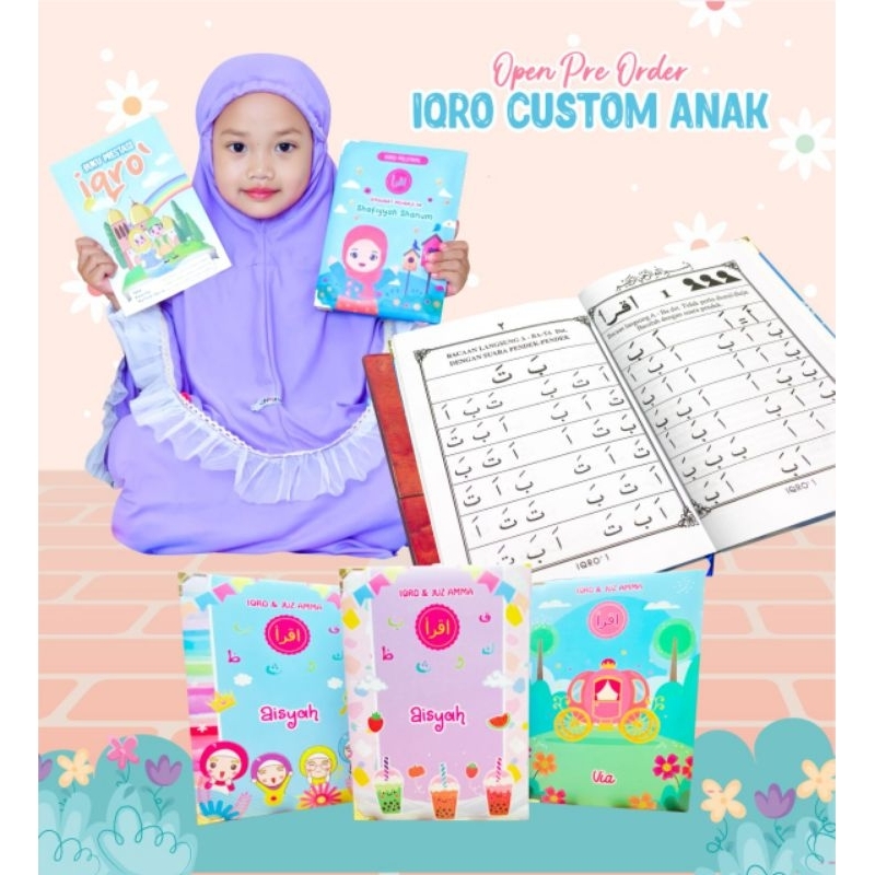 IQRO CUSTOM NAMA ANAK HARDCOVER | IQRO JUZ AMMA KARAKTER