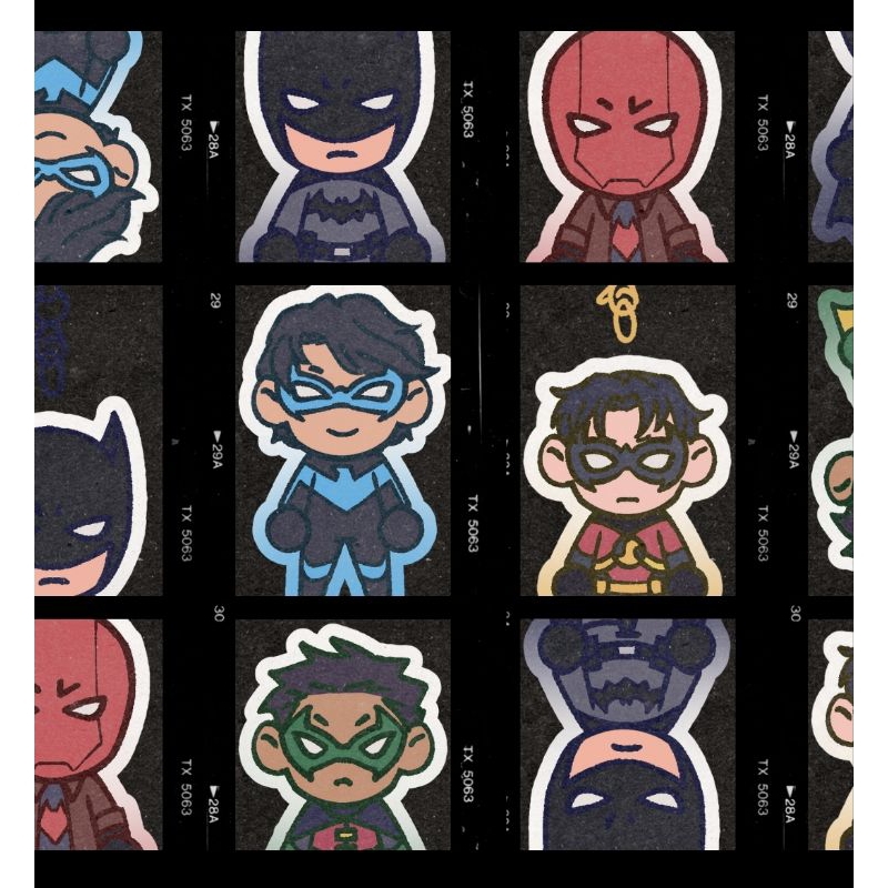 DC BAT-FAMILY ACRYLIC PHONESTRAPS [batman, nightwing, red hood, red robin, robin]