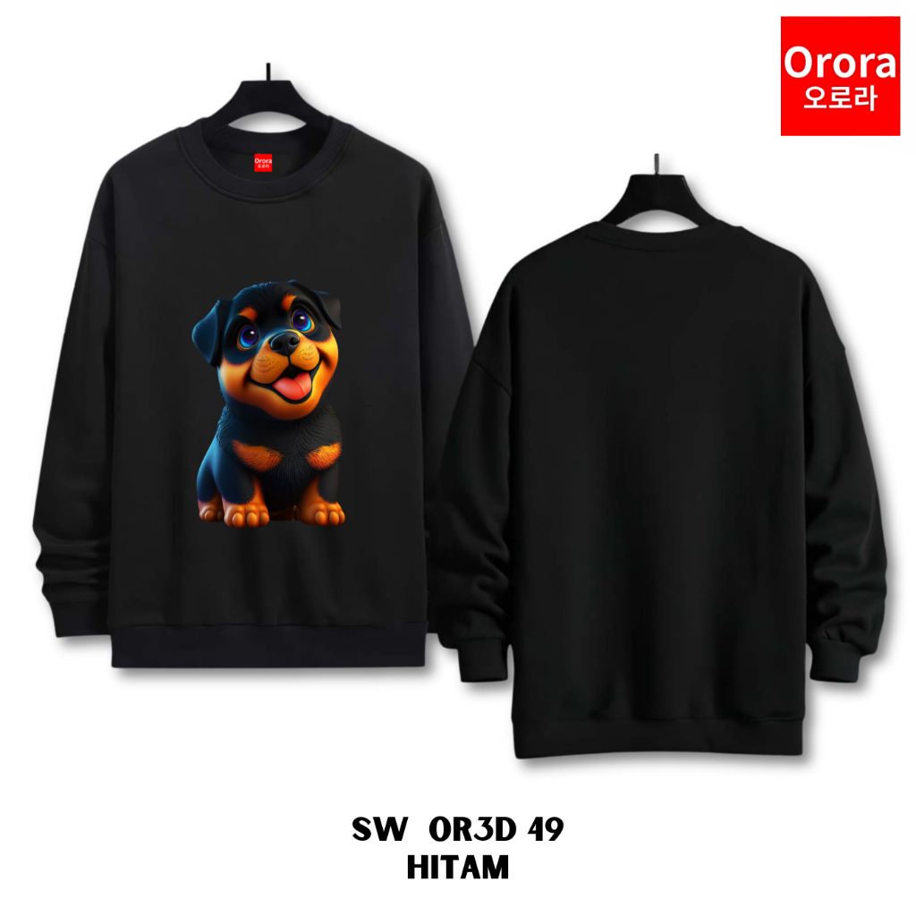 Orora Sweater Wanita Korea Cute Herder Dog - Baju Atasan Sablon High Quality Pria Wanita Ukuran S M L XL XXL XXXL keren Original SW OR3D 49