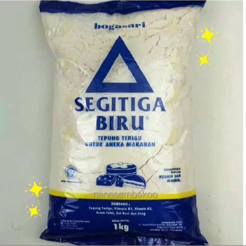 

Tepung Terigu Bogasari Segitiga Biru uk 1KG