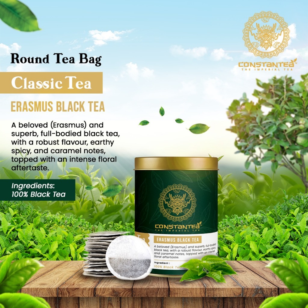 

TEH CONSTANTEA ERASMUS BLACK TEA - Round Tea Bags