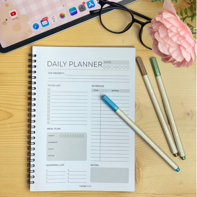 

Daily Planner Jurnal - Journalkit - Notebook - Loose Leaf