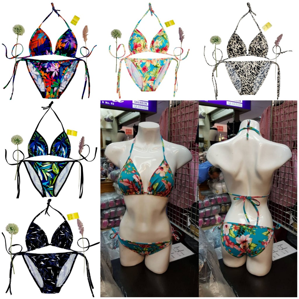 BIKINI BF005 TALI SAMPING WARNA MOTIF MOTIF | bikinimalang | bikini sexy | set bikini
