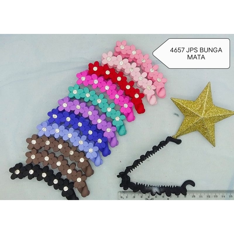 4657 JEPIT PISANG DOFF  BUNGA MATA/JEPIT PISANG BUNGA BARIS MATA