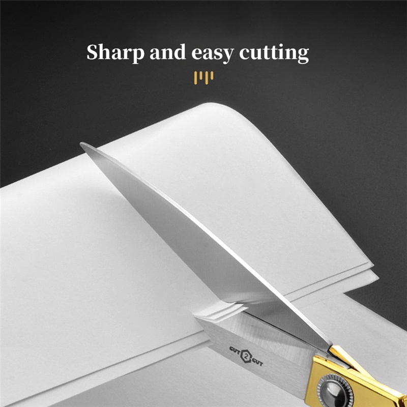 

tyvf Gunting Kain / Bahan Luxury QIUDISI Gagang Emas 10,5 Inch Gunting Bahan Kain / Gunting Potong