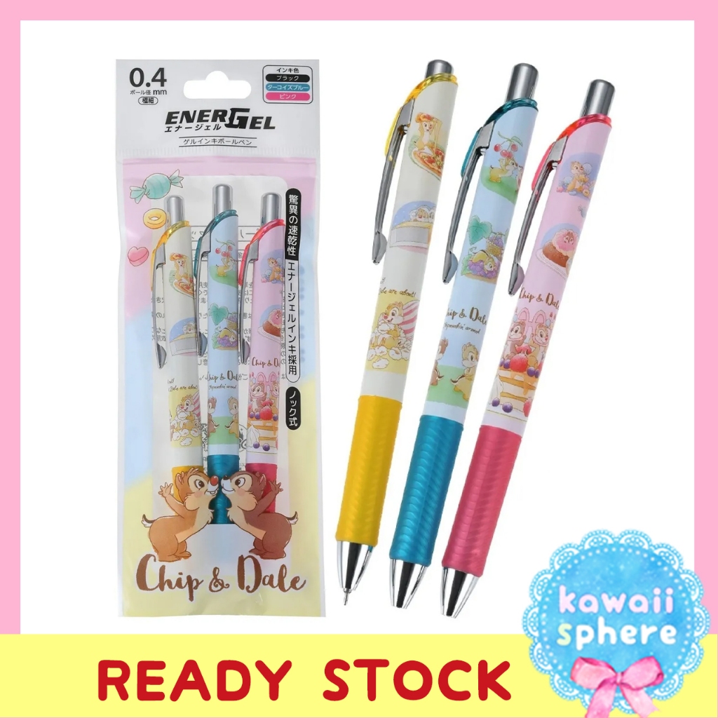 

Pentel Energel Chip & Dale Set 3 pcs 0.4 | Disney Store Limited Gel Ballpoint