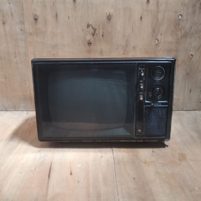 tv televisi tabung merk sanyo vintage antik jadul lawas kuno