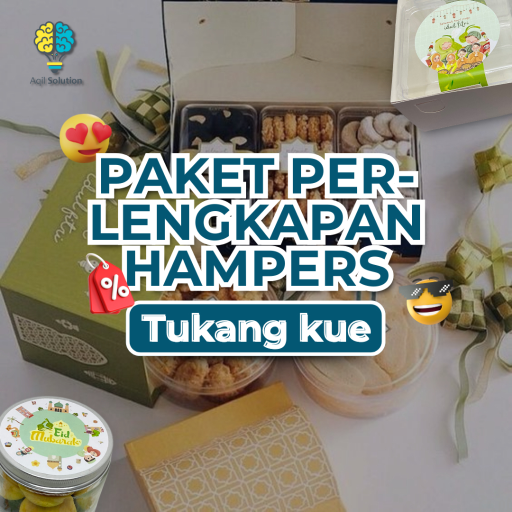 

Paket Perlengkapan Hampers Tukang Kue / Kue Lebaran / Stiker Segel Toples-Hangtag-Box-Kertas Dekorasi Gift Ramadhan / Idul Fitri