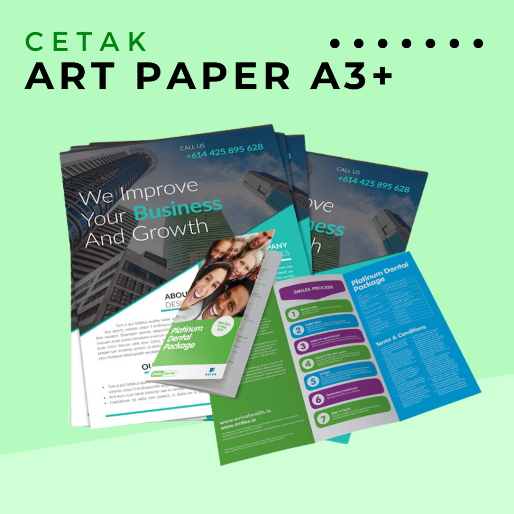 

CETAK POSTER ART PAPER/ART CARTON 260gsm A3+ FULL COLOR