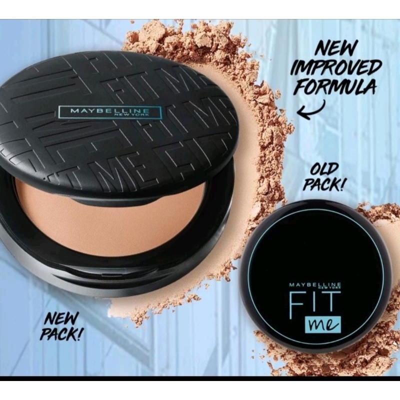 Maybelline Fit Me 12-Hour Oil Control Powder Make Up Compact Powder Bedak 128 Warm Nude 120