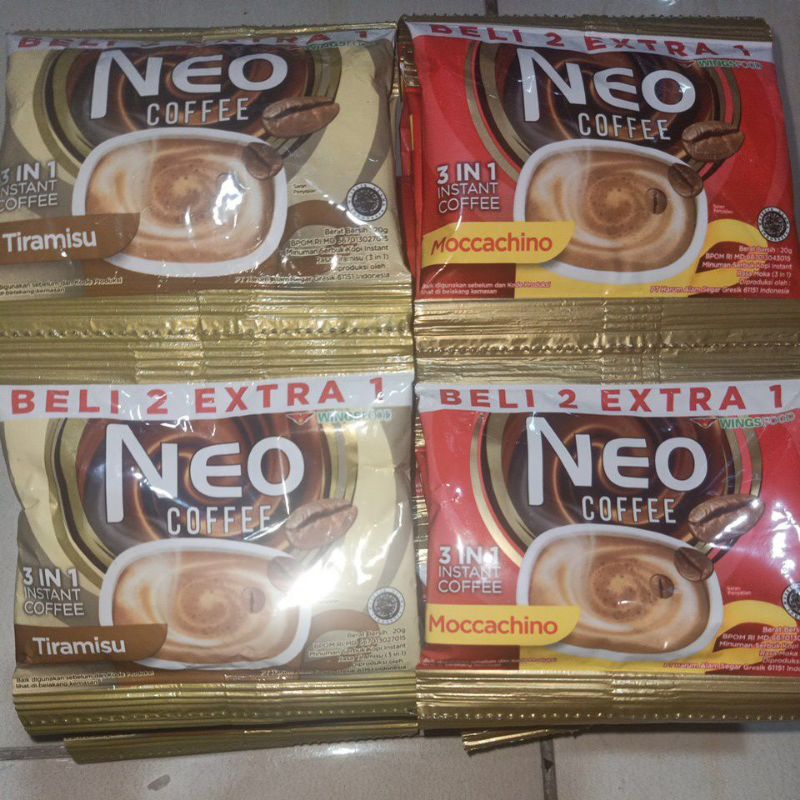 

NEO COFFEE KOPI NEO COFFEE 3 IN 1 ISI 15 SACHET RENCENGAN