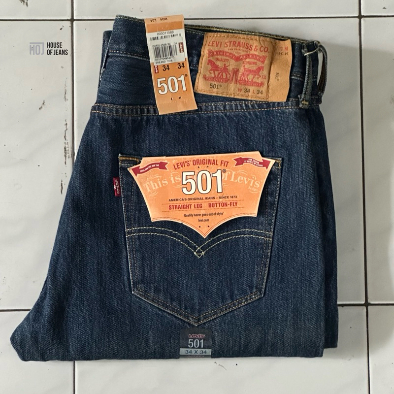 Celana Jeans 501 Original Fit Blue Stonewash 501-1568