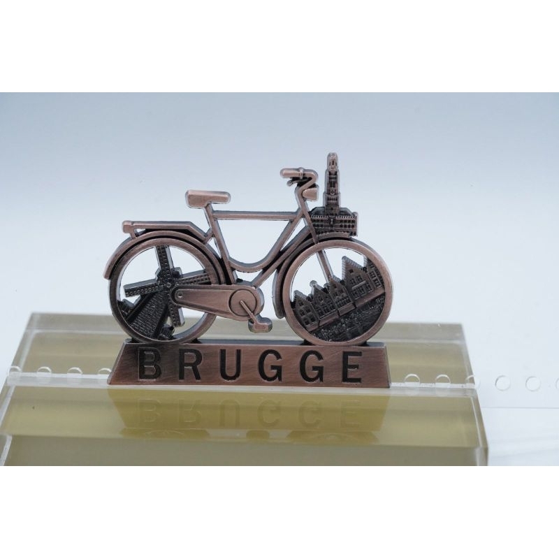Magnet Fridge Brugge Bruges Bicycle Tempelan Kulkas Merchandise Souvenir Cinderamata