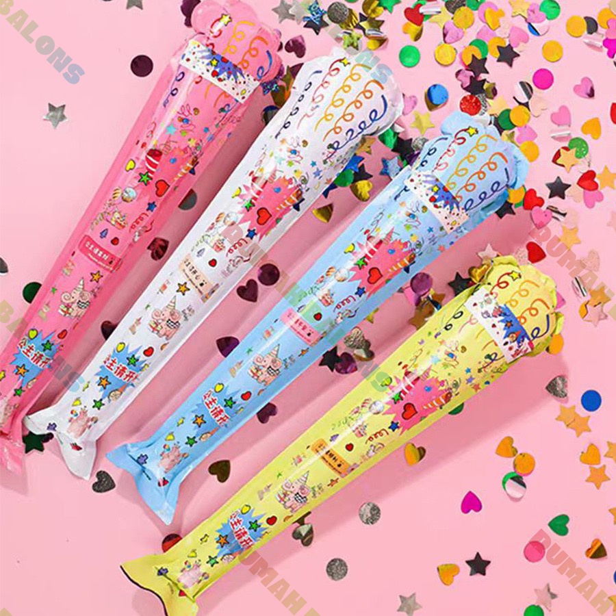 Otomatis Isi Angin /Semburan Kertas Warna Warni / Popper Party Ulang Tahun / Confetti