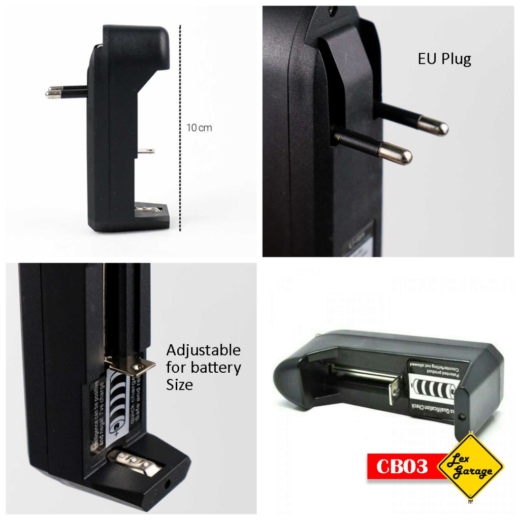 RK Charger Baterai Batre 18650 26650 AA AAA Lithium ion Battery Senter