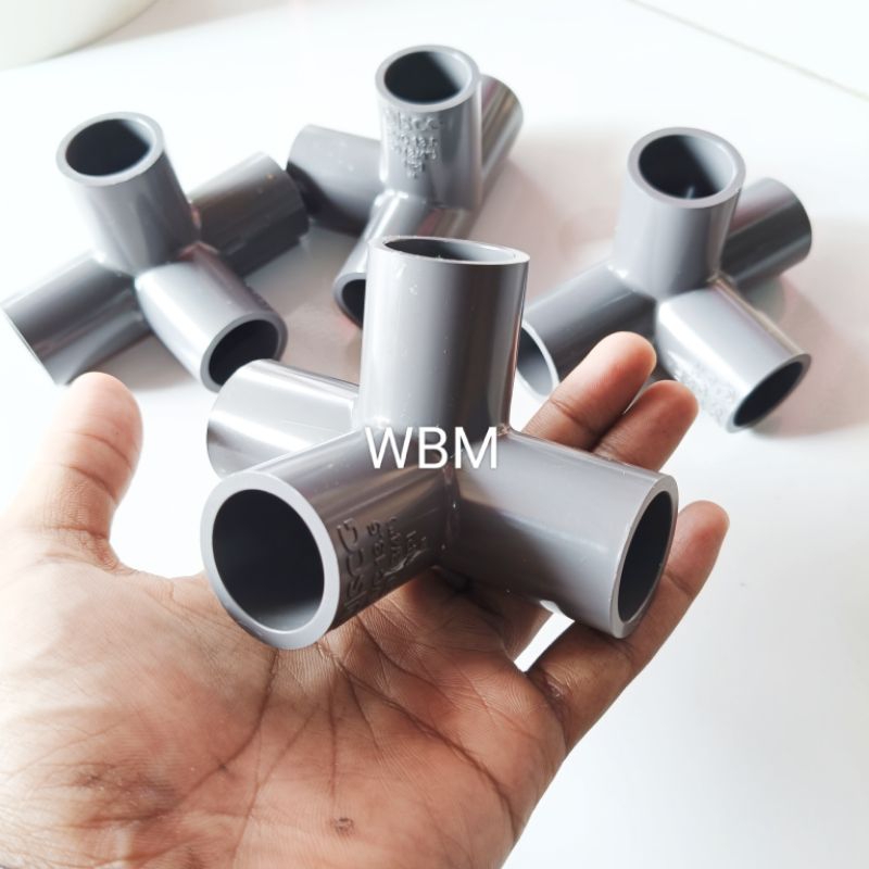 Fitting pvc 4 Way 3/4 inchi elbow 4 Way 3/4 inchi 4 arah